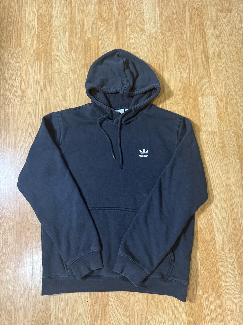 Adidas Originals Trefoil Hoodie Black Pullover Sweatshirt Men’s - Size M